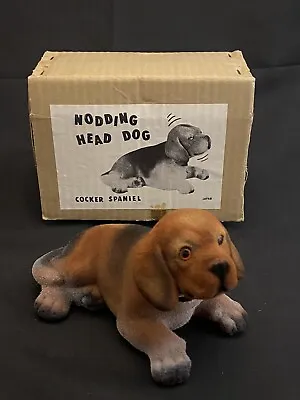 $44.44 • Buy Vintage 60’s Cocker Spaniel Dog Nodder Flocked Velvet Bobble Head New In Box
