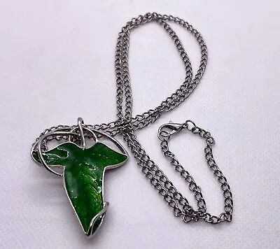 Elven Green Leaf Brooch Pin / Necklace Hobbit & Lord Of The Rings LOTR Jewelry • $3.45