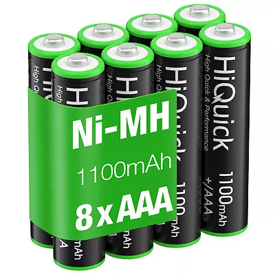 HiQuick 8x Rechargeable AAA Batteries 1100mAh 1.2V Ni-MH AAA Battery Pack • $0.11