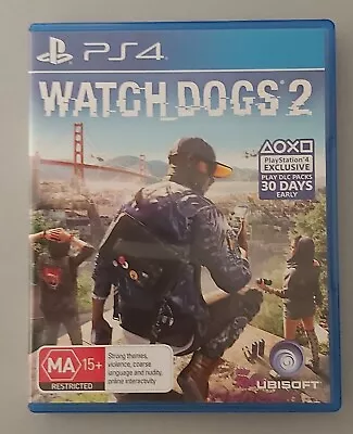 Watch Dogs 2 Video Game PlayStation 4 (PS4 PS5 Comp) • $7.50