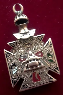 ANTQ 14K Yellow Gold Honorary Knights Templar Masonic Cross FOB Pendant 12G A+! • $495