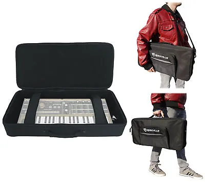 Rockville KBFX2411 Padded 37-Key Keyboard MIDI Controller/Multi FX Pedal Bag • $59.95