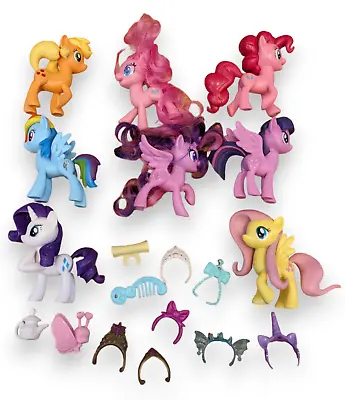 Lot Of 8 Hasbro My Little Pony G4 Friendship Is Magic Mini Figures + Accessories • $18.95