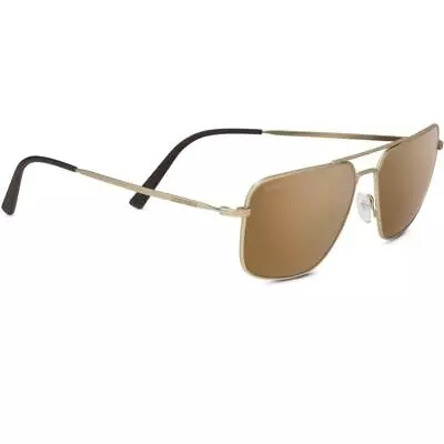 Serengeti Agostino Sunglasses Soft Gold Matte Mineral Polarized Drivers Gold • $190.95