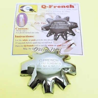 Q-FRENCH Poly Tips - Pink & White Acrylic Gel Nail Cutter C Shape Tool Set 0 - 8 • $21.45