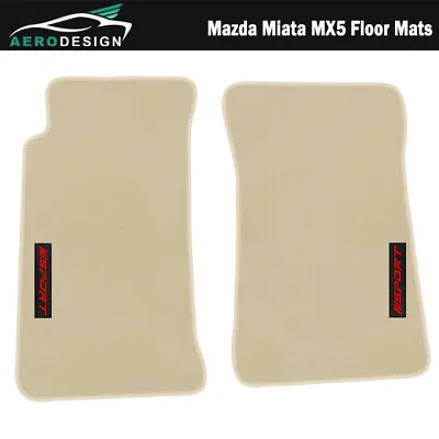 For 90-97 Mazda Miata MX5 Beige Nylon Floor Mats Carpet Front With SPORT • $52.99