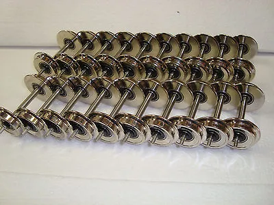 10 Pairs 20 Axles G Scale BALL BEARING Roll-EZ SILVER Metal Wheels Fits LGB • $254.95