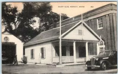 NORWAY Maine ME   WEARY CLUB   1953  Oxford County Postcard • $5.93