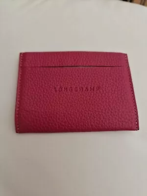 Longchamp Name Card Wallet Fuschia Made In France • £29