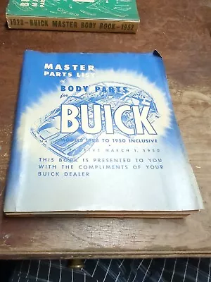 1928-1950 BUICK BODY PARTS CATALOG  ORIGINAL BOOK Master Parts List • $85