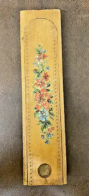 £4.90 • Buy Antique Wooden Pencil Box With Hand Painted Flowers Used Wood Slide Lid Used