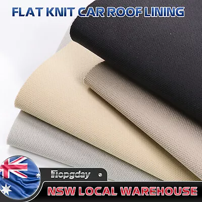 Flat Knit Headlining Hood Roof Lining Fabric Foam Car Headliner Renew Materials • $7.42