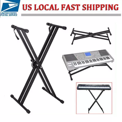 Adjustable Electronic Piano X-Style Stand Music Keyboard Standard Metal Rack US • $26.59