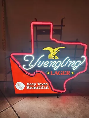 $295 • Buy Yuengling Lager LED Texas Rare Beer Sign Pub Bar Mancave Special Edition Eagle