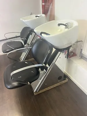 Wash Basin Backwash Station With Leather Chair Seat For Hair Beauty Salon • £125