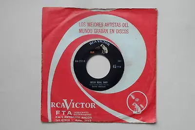 Elvis Presley Vino Dinero Y Amor / Bossa Nova Baby VG **Rare** Peru 7  • $34.81