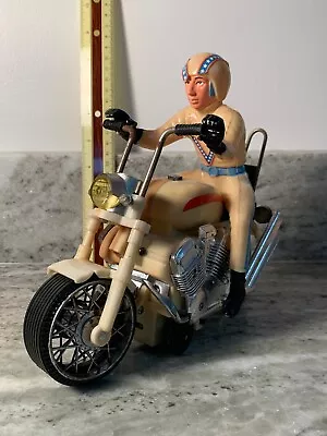 Vintage Hard Plastic Evel Knievel & Motorcycle By Illco Toy Co Made In Hong Kong • $39.99