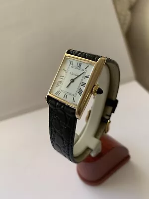 Cartier Tank Vintage 14K   Custom Made Authentic Cartier Mechanical Movement • $1920