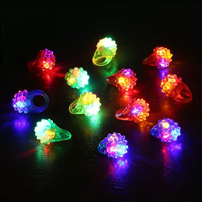 $12.95 • Buy Novelty Place Party Stars Flashing LED Bumpy Jelly Ring Light-Up Toys