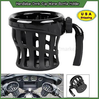 Motorcycle Handlebar Drink Cup Water Bottle Holder For Harley Dyna FLHR FLHT XL • $18.03