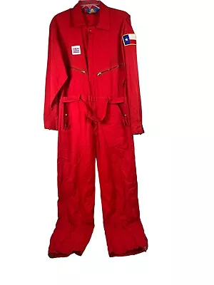 VTG TSA Work Suit Jumpsuit Mechanic Coveralls Exxon Patch Size M/L? No Size Tag • $22.22