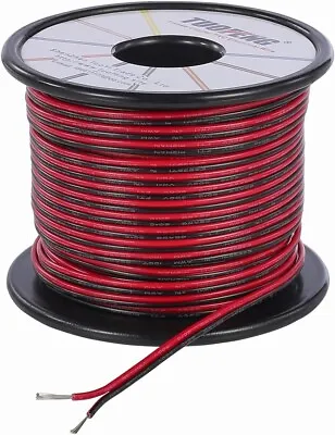 £18.90 • Buy TUOFENG 22 Gauge PVC Electrical Wire 30 Meter Reel 2 Pin Extension Cable 12V/24V