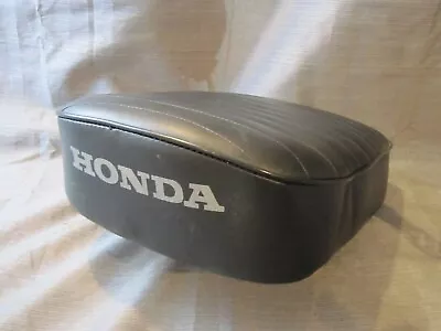 Vintage Honda Motorcycle Seat Black Ribbed W Wood Bottom & Mounts 10  X 12  Look • $69.99