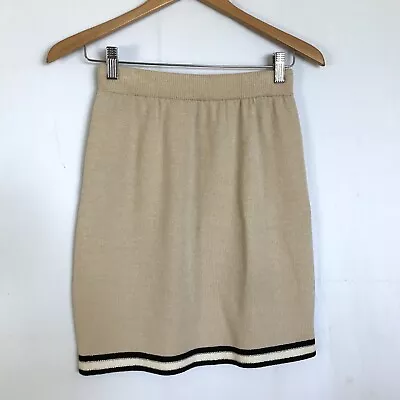 St. John Collection Marie Beige Skirt Women Size 2 Beige Straight Pencil Mini • $34.95