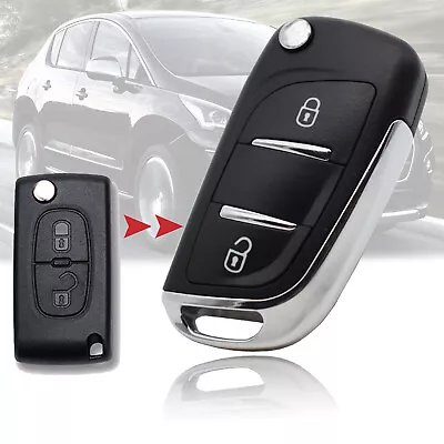 2 Button Flip Remote Key Case Cover For Peugeot 807 Expect Partner Smart Shell • $19.79