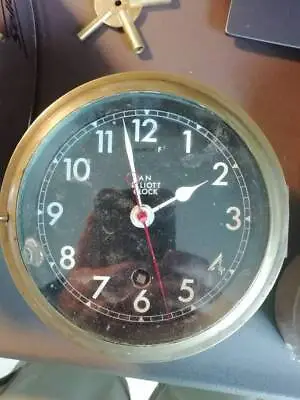 Antique Elliott Brass Ships Clock • $248.91