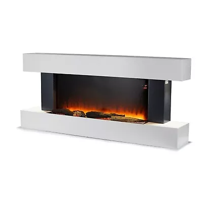 Warmlite WL45033N Hingham Wall Mounted Fireplace Two Heat Settings 2000W White • £279.99