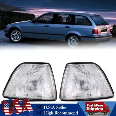 Corner Lights For Bmw E36 3-Series 4Dr Sedan/Hatchback 1992-1998 White • $28.99