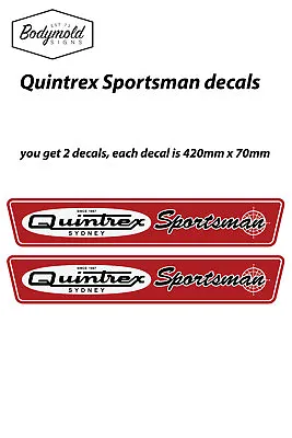 $48 • Buy Quintrex Sportsman Vintage Style Boat Decals