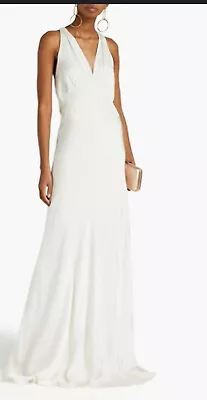 Ghost Hollywood Ivory Satin 'Lily'wedding Dress With Train Size 16 XL  • £220