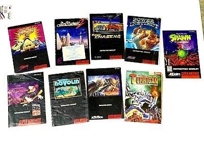 SNES Nintendo Game Manual Lot - You Choose - Instruction Booklet - Authentic • $23
