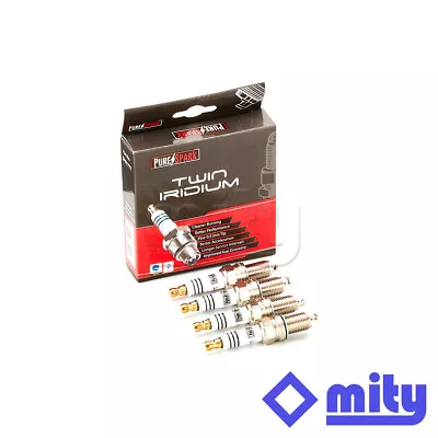 Mity 4X DOUBLE IRIDIUM SPARK PLUGS FOR FIAT 500 1.2 2007 ONWARDS • $20.17