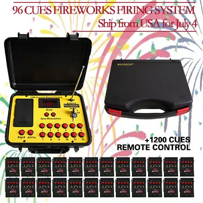 96 Cues Fireworks Firing System Ship From USA 500M ABS Waterproof Case Control • $231.88