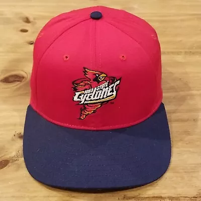 Vintage Iowa State Cyclones Hat Cap Snapback Red Blue Made USA Twill One Size • $31.45