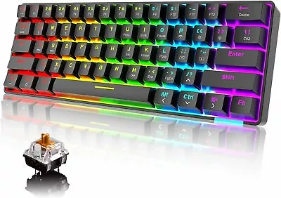 Ajazz STK61 61 Key RGB 60% Wired&Wireless Mechanical Gaming Keyboard • $54.59