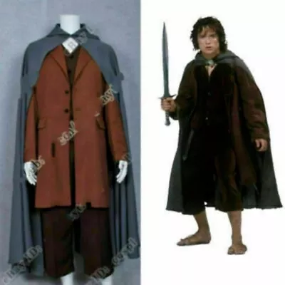 NEW! The Lord Of The Rings Frodo Baggins Cape Coat Costume Cosplay Full Set • £86.40