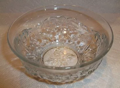 McKEE GLASS CO. ROCK CRYSTAL CLEAR 4-1/2  DIAMETER STRAIGHT-EDGE FINGER BOWL! • $19