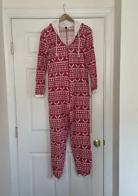 H&M Red Christmas One Piece Pajamas Size 10 • $12