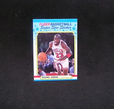 Michael Jordan 1988 Fleer Sticker #7 Looks 9 All Day! Light Wax Spots On Back • $169