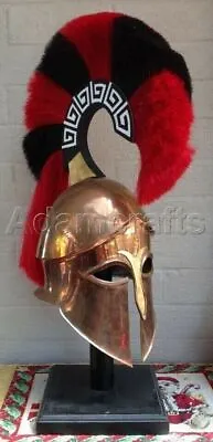 Medieval Greek Corinthian Helmet Spartan Helmet 18 Gauge Steel Copper Coated • £117.25