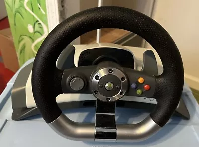 Microsoft-Xbox 360 -Wireless Racing Steering Wheel Force -Only Wheel • $24.99