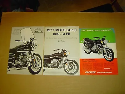 3 Vintage Moto Guzzi 850 T3 And T3fb Motorcycle Brochures Original! Nice! • $19.99