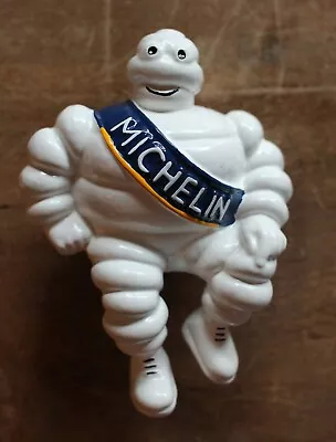 White Metal Michelin Man Car Bonnet Scooter Mascot Bibendum Hood Collectable  • £39.99