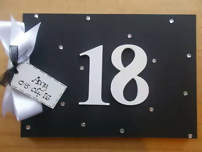  Personalised 18th Birthday Guest Book Scrapbook Memory Photo Album Gift • £12.95