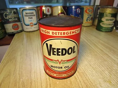 Veedol Oil Can - 1 Quart - Nr - Metal -  Empty • $5