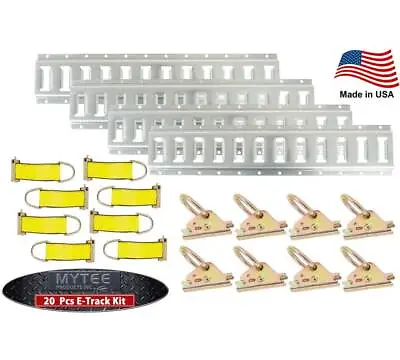 20 Pcs E-Track Tie Down Kit Heavy Duty E Track Accessories For Enclosed Trailer • $139.99